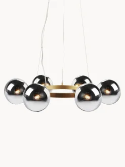 Lampada A Sospensione Grande In Vetro Specchiato Circle