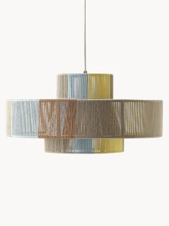 Lampada A Sospensione Grande In Fili Di Lino Lace