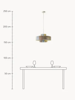 Lampada A Sospensione Grande In Fili Di Lino Lace