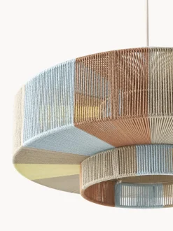 Lampada A Sospensione Grande In Fili Di Lino Lace