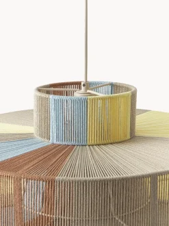 Lampada A Sospensione Grande In Fili Di Lino Lace