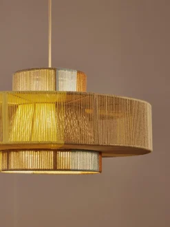 Lampada A Sospensione Grande In Fili Di Lino Lace