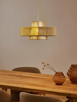 Lampada A Sospensione Grande In Fili Di Lino Lace