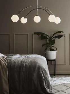 Lampada A Sospensione Grande In Vetro Opale Heaven