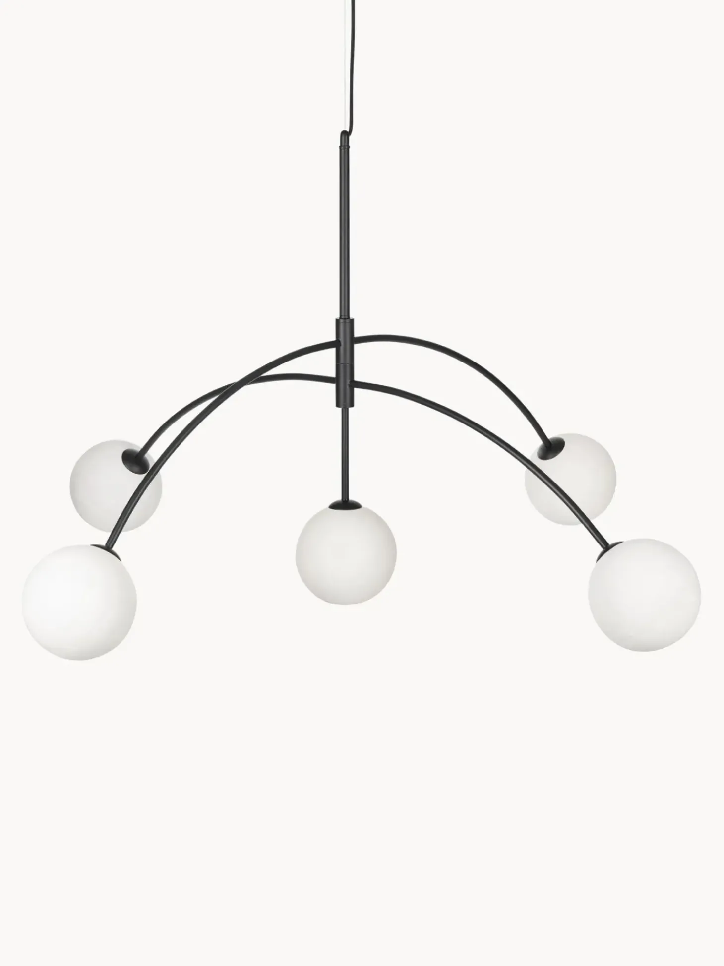 Lampada A Sospensione Grande In Vetro Opale Heaven