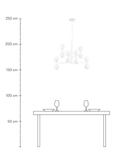 Lampada A Sospensione Grande Con Sfere In Vetro Grover