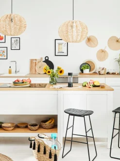 Lampada A Sospensione In Rattan Ufe