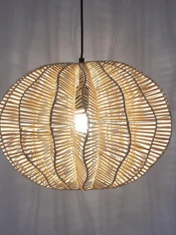 Lampada A Sospensione In Rattan Ufe
