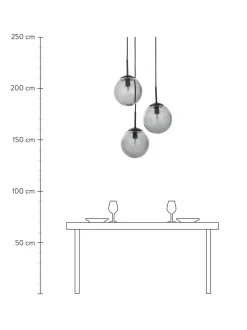 Lampada A Sospensione In Vetro Fume Edie