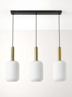 Lampada A Sospensione In Vetro Opalino Candela