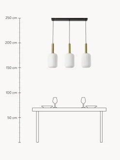 Lampada A Sospensione In Vetro Opalino Candela