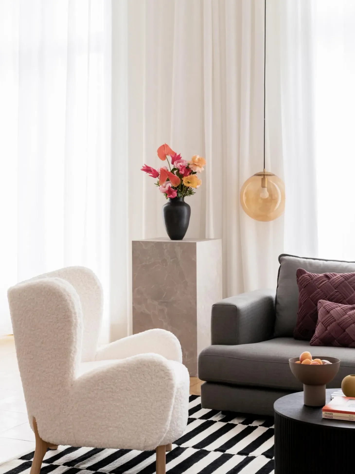 Lampada A Sospensione In Vetro Bao