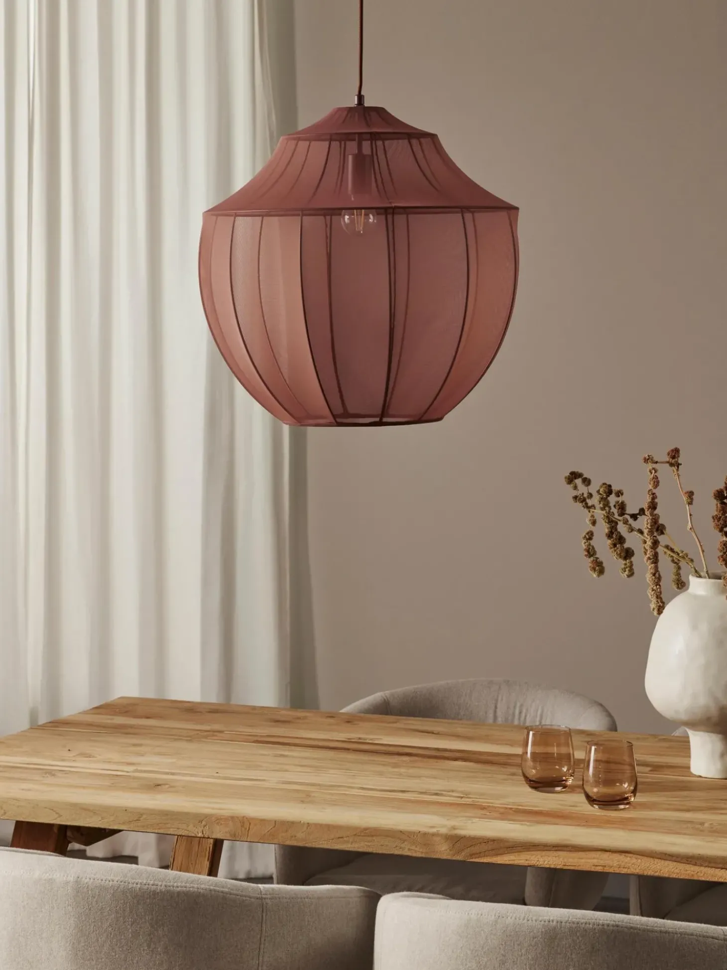 Lampada A Sospensione In Tessuto Intrecciato Beau