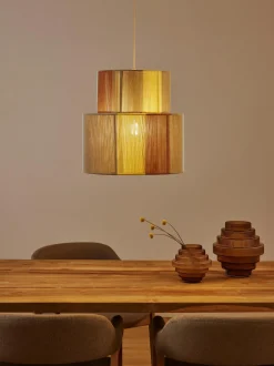 Lampada A Sospensione In Fili Di Lino Lace