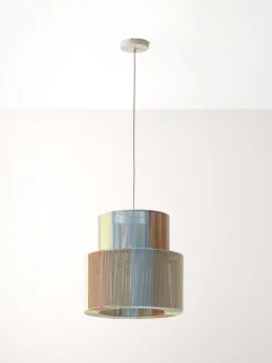 Lampada A Sospensione In Fili Di Lino Lace
