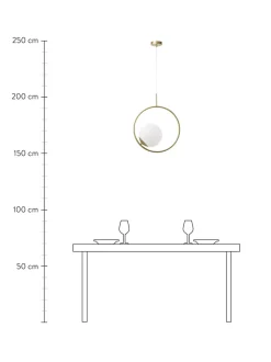 Lampada A Sospensione In Vetro Opalino Chloe
