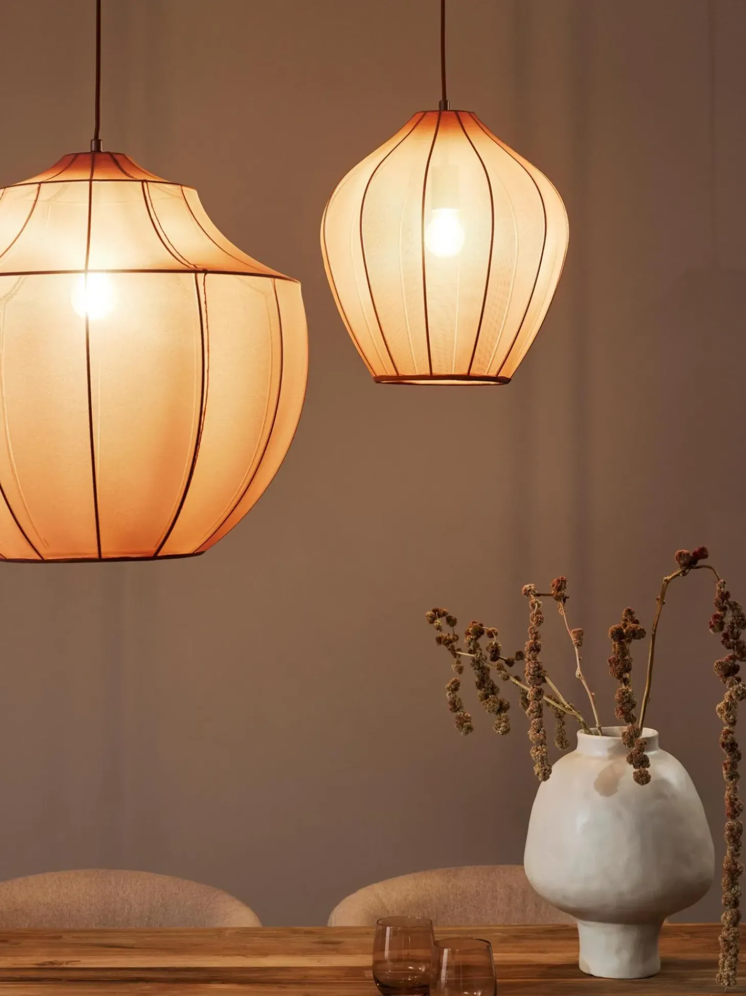 Lampada A Sospensione In Tessuto Intrecciato Beau