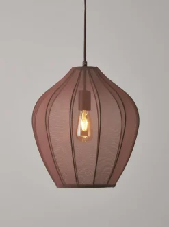 Lampada A Sospensione In Tessuto Intrecciato Beau