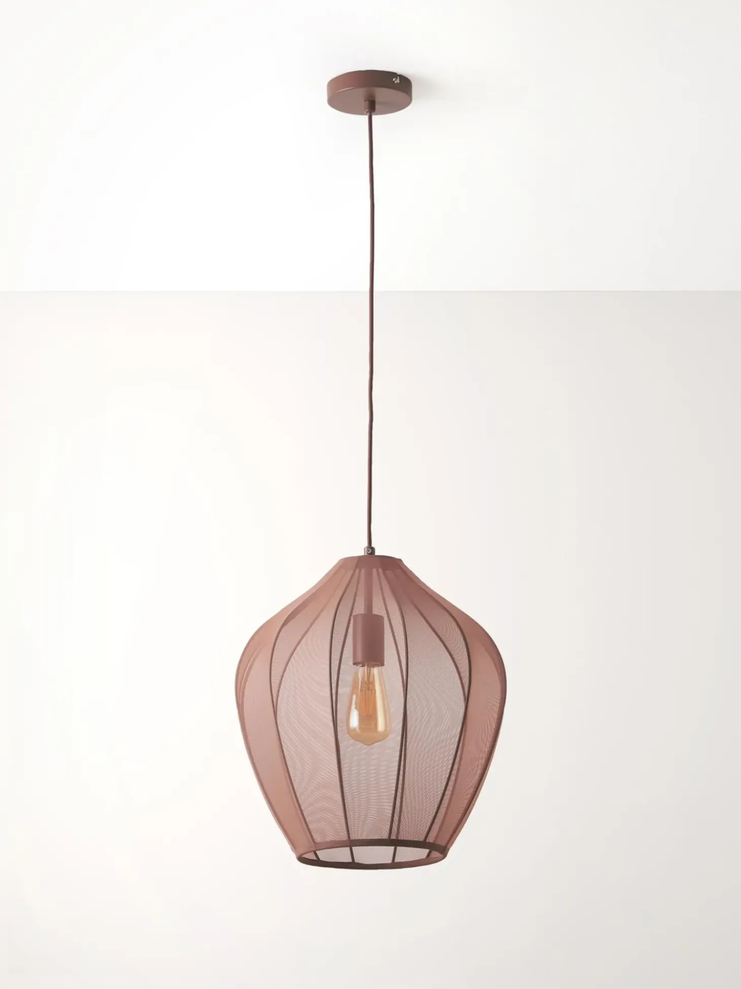 Lampada A Sospensione In Tessuto Intrecciato Beau