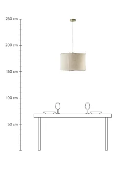 Lampada A Sospensione In Lino Clouds