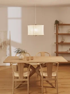 Lampada A Sospensione In Lino Clouds