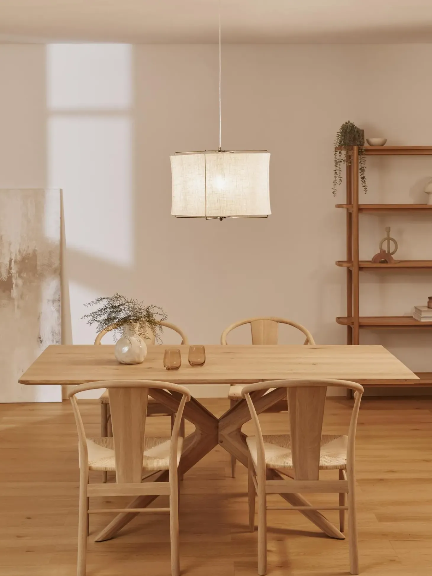 Lampada A Sospensione In Lino Clouds