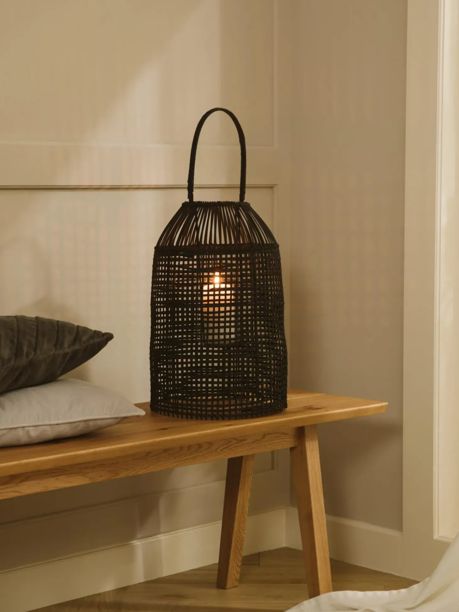 Lanterna Fatta A Mano In Rattan Hazel