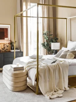 Letto A Baldacchino In Metallo Belle