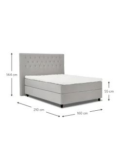 Letto Boxspring Premium In Velluto Phoebe