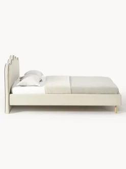 Letto Imbottito Con Testiera Ondulata Romy