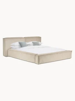 Letto Imbottito In Velluto A Coste Con Contenitore Lennon