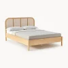 Letto In Legno Con Testiera In Vimini Jones