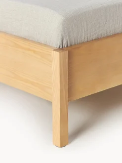 Letto In Legno Con Testiera In Vimini Jones