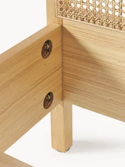 Letto In Legno Con Testiera In Vimini Jones