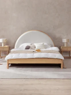 Letto In Legno Con Testiera Imbottita Sean