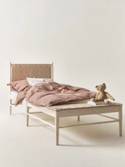 Letto In Legno Con Testiera In Juta Kopenhamn