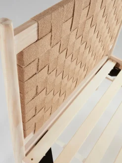Letto In Legno Con Testiera In Juta Kopenhamn