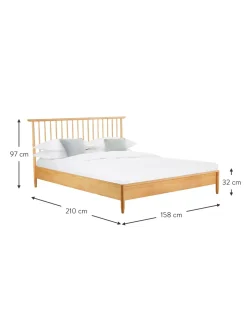 Letto In Legno Di Pino Massiccio Con Testiera Windsor