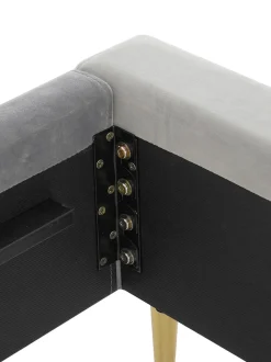 Letto Matrimoniale Imbottito In Velluto Glamour