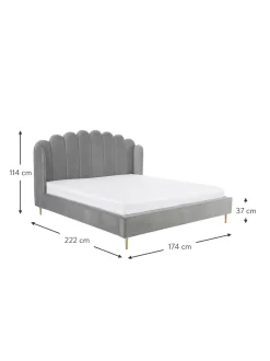 Letto Matrimoniale Imbottito In Velluto Glamour