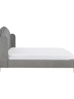 Letto Matrimoniale Imbottito In Velluto Glamour