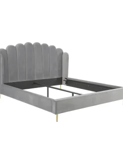 Letto Matrimoniale Imbottito In Velluto Glamour