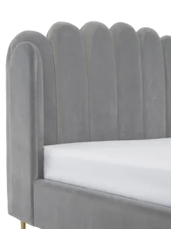 Letto Matrimoniale Imbottito In Velluto Glamour