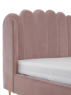 Letto Matrimoniale Imbottito In Velluto Glamour