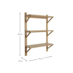 Mensola In Legno Di Quercia Triarch*Hübsch Outlet