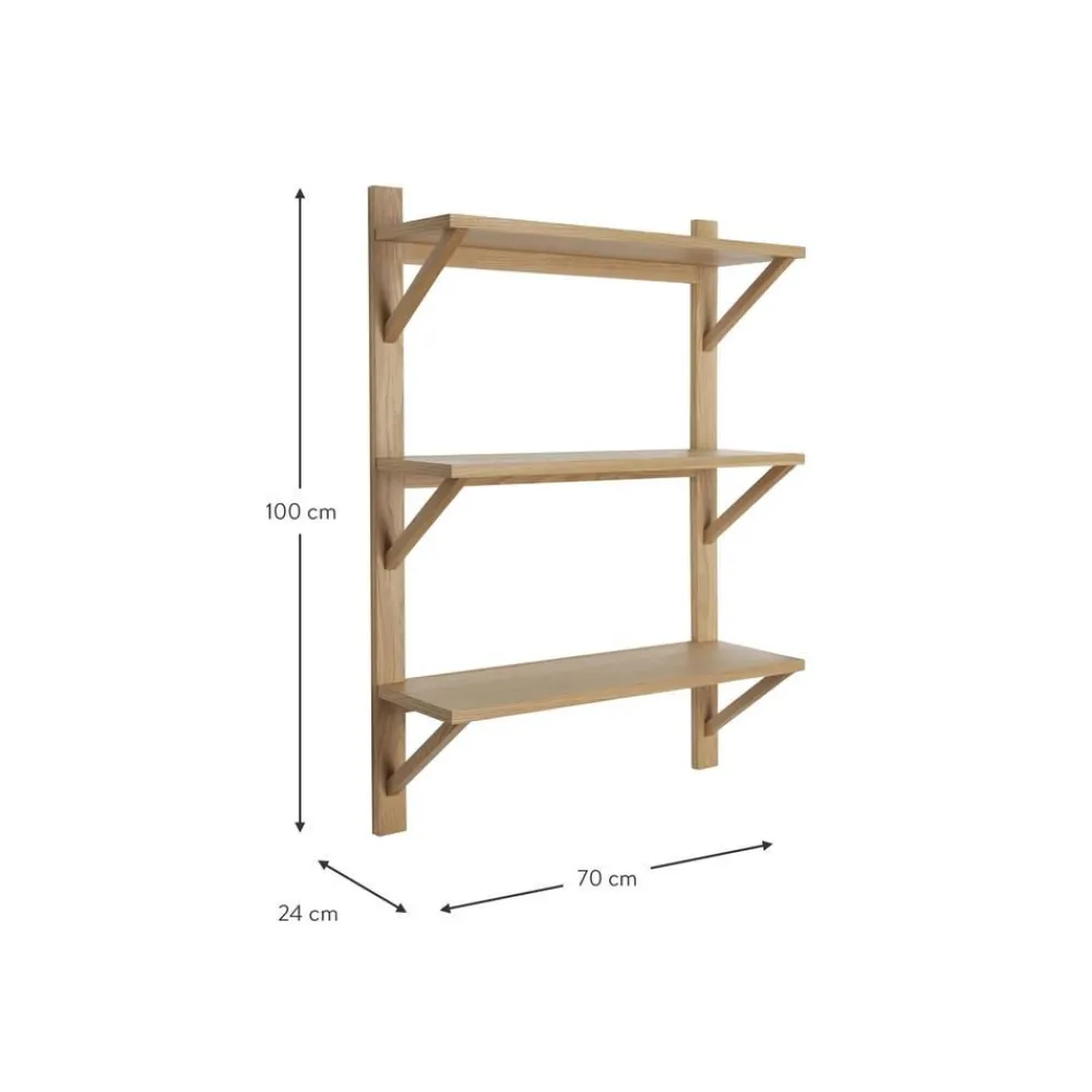 Mensola In Legno Di Quercia Triarch*Hübsch Outlet