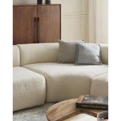 Modulo Angolare Curvo In Teddy Sofia*Westwing Collection New