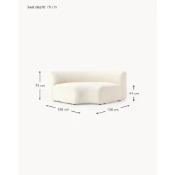 Modulo Angolare Curvo In Boucle Sofia*Westwing Collection Fashion