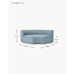 Modulo Angolare Curvo In Boucle Sofia*Westwing Collection Discount