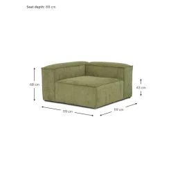 Modulo Angolare In Velluto A Coste Lennon*Westwing Collection Outlet